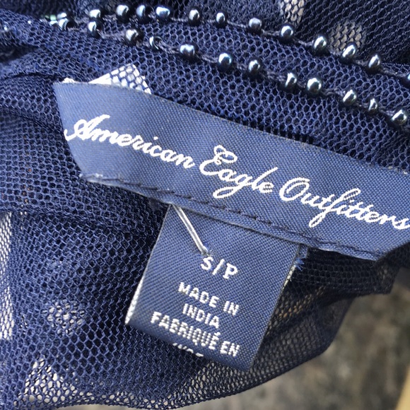 AE Mesh Sheer Beaded Blouse - Picture 2 of 5